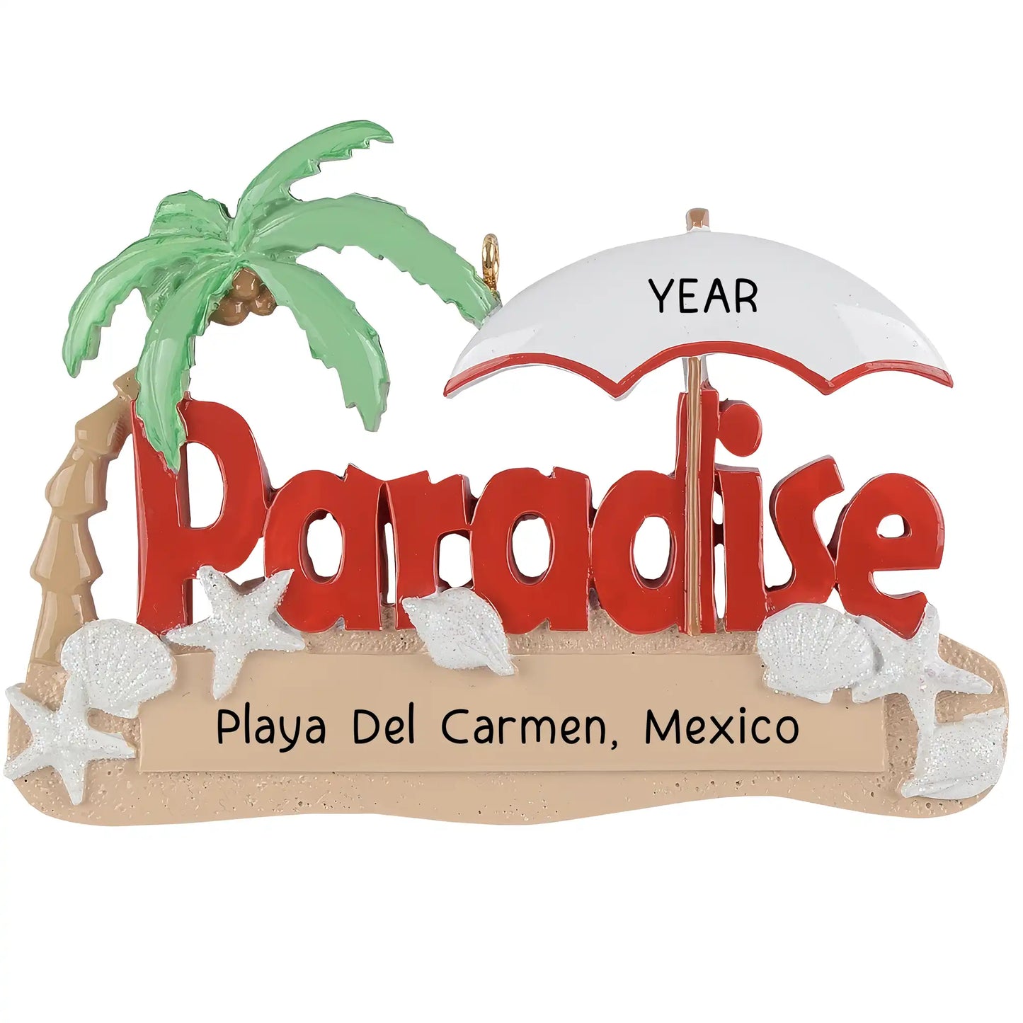 Paradise Beach Vacation Personalized Ornament