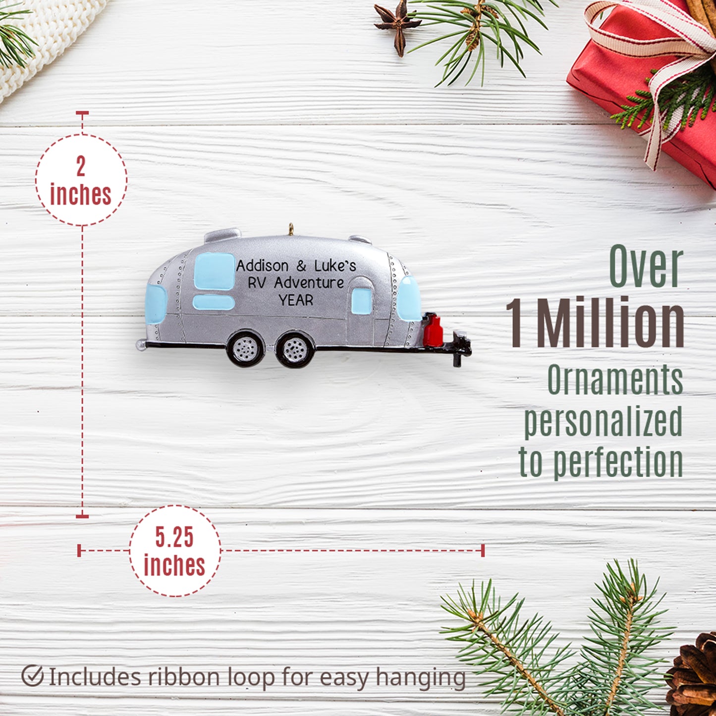 Airstream Camper Christmas Ornament