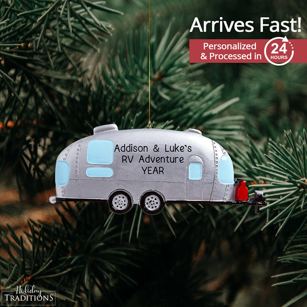 Airstream Camper Christmas Ornament