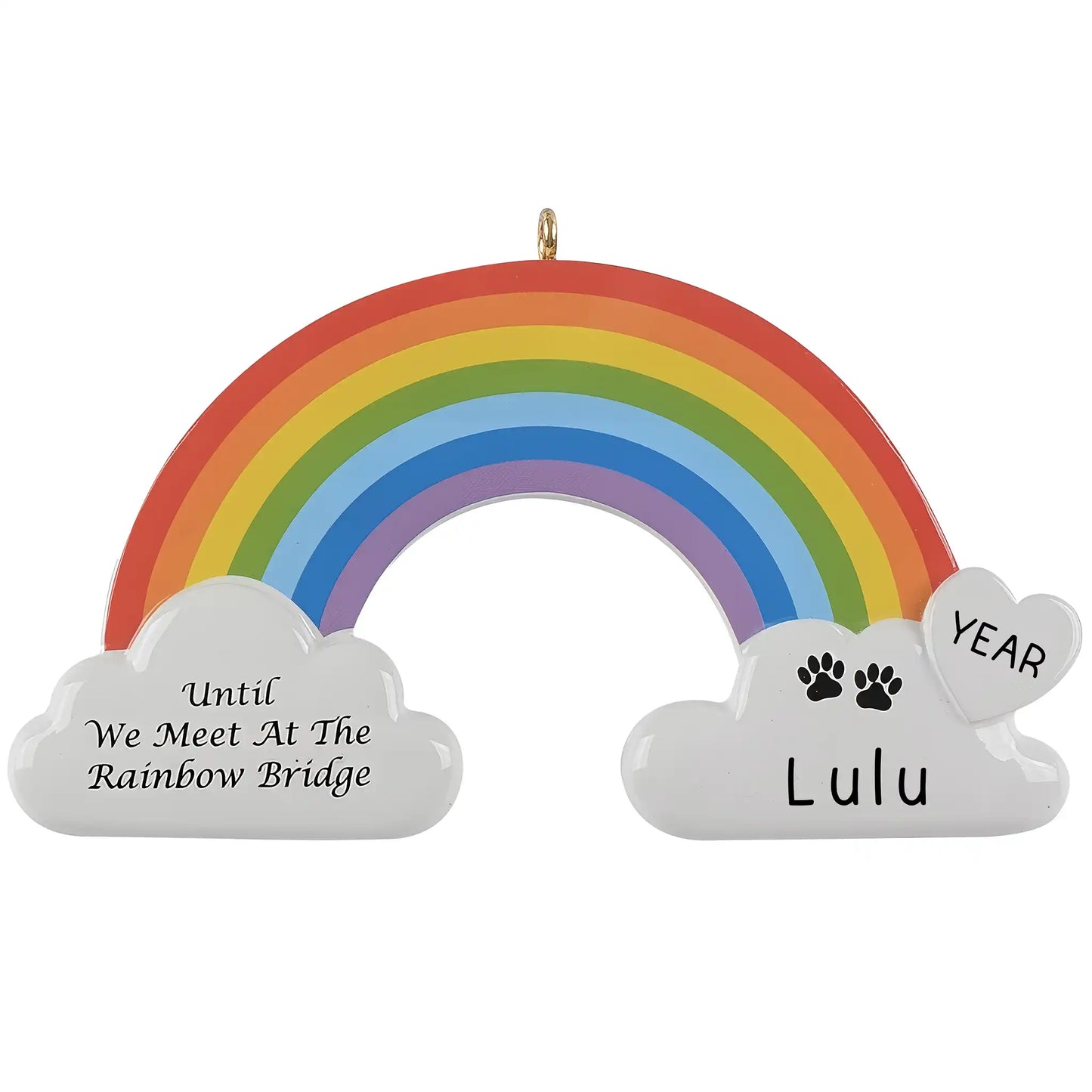 Pet Rainbow Bridge Memorial Christmas Ornament