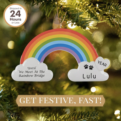 Adorno conmemorativo personalizado del Puente del Arcoíris para mascotas 