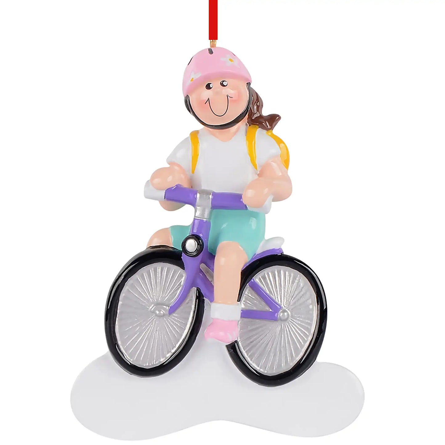 Girl Bike Christmas Ornament