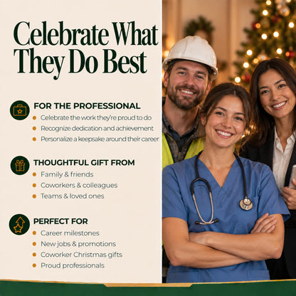 Celebrate what they do best: a personalized chef cooking christmas ornament for proud professionals, coworkers and new jobs