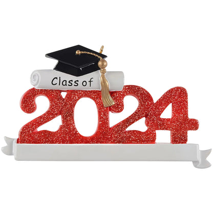 2024 Graduation Christmas Ornament - Red