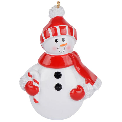 Snowman Red Hat Christmas Ornament