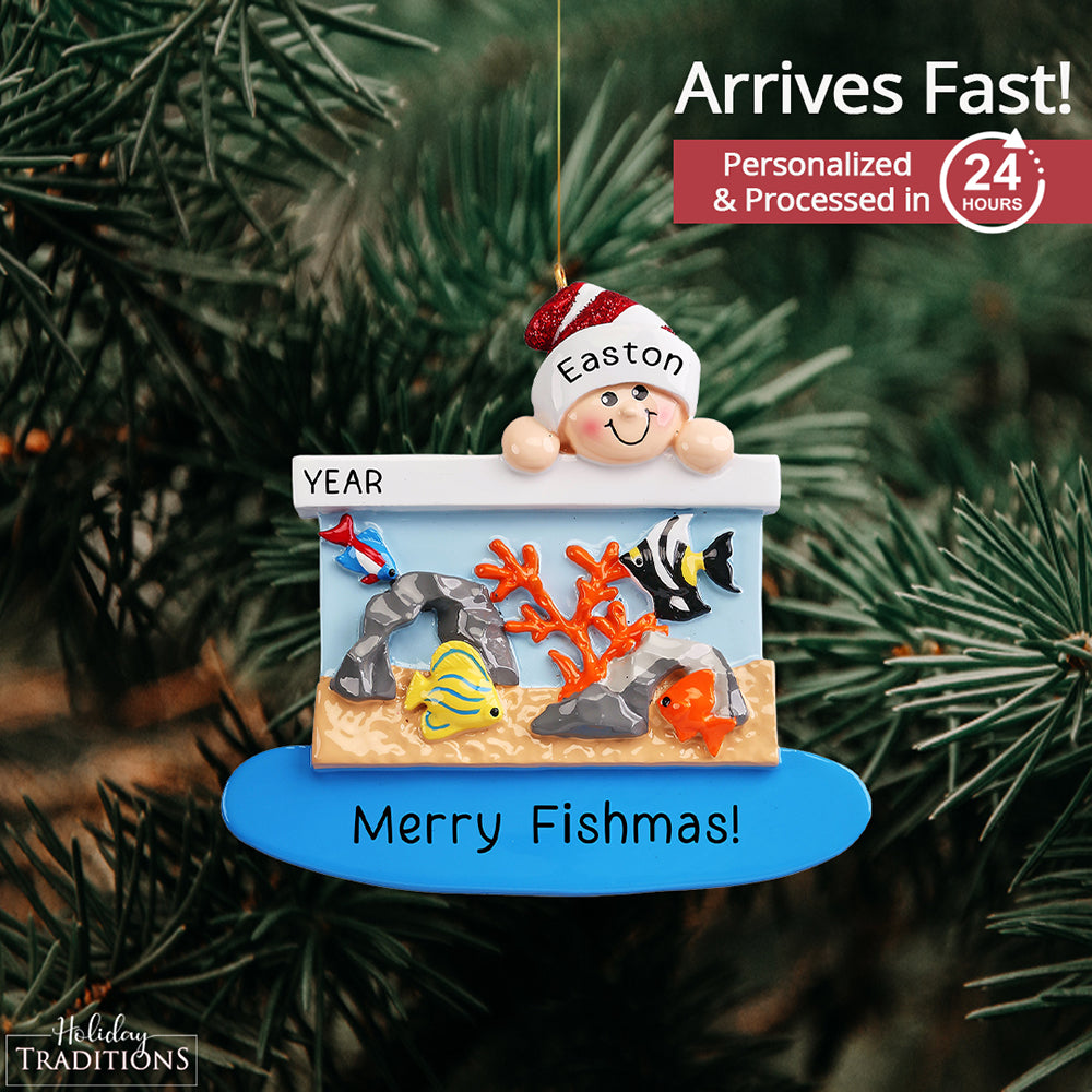 Fish Aquarium Christmas Ornament