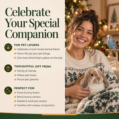 Celebrate your special companion with a personalized Hamster & Guinea Pig christmas ornament for pet lovers
