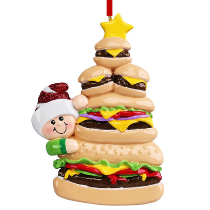 Burger Fast Food Christmas Ornament