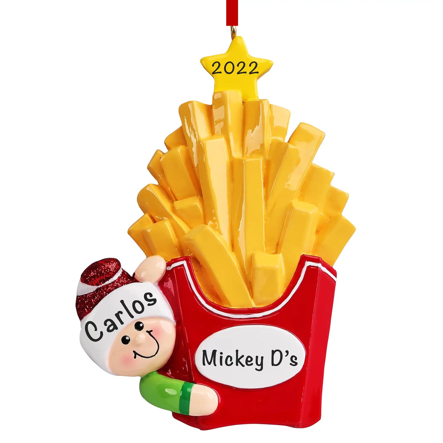 French Fries Fun Christmas Ornament