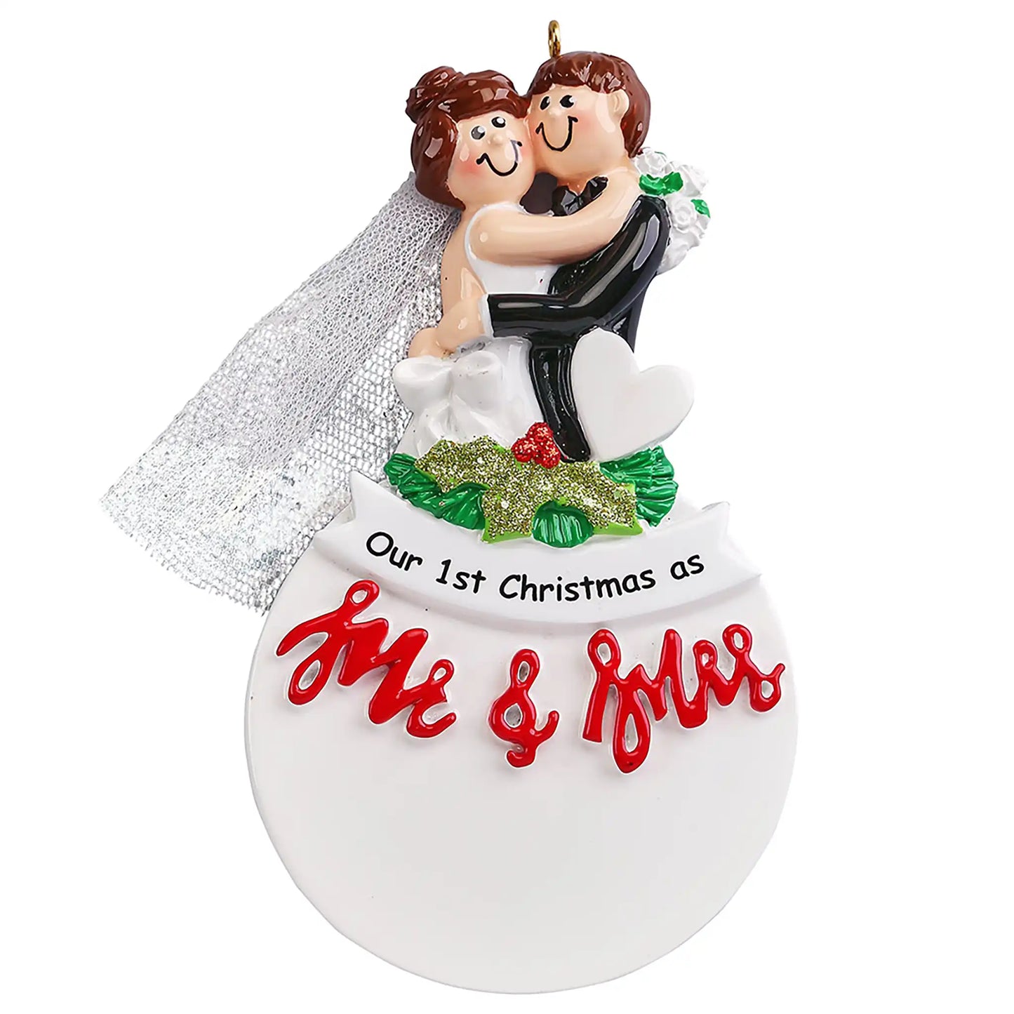 Mr & Mrs First Christmas Ornament