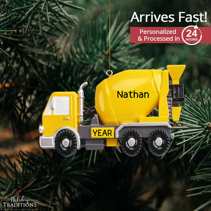 Cement Truck Christmas Ornament