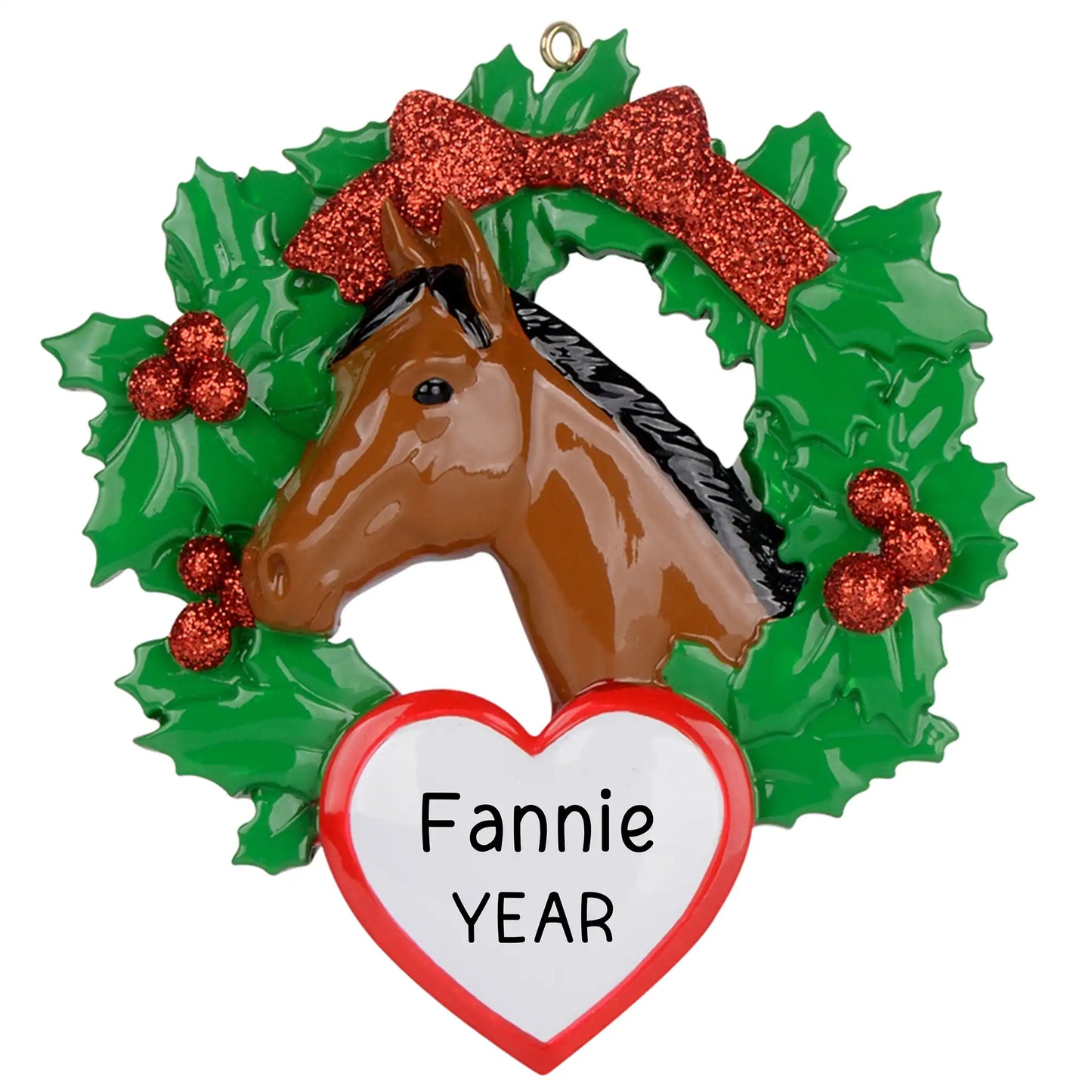 Horse Wreath Christmas Ornament