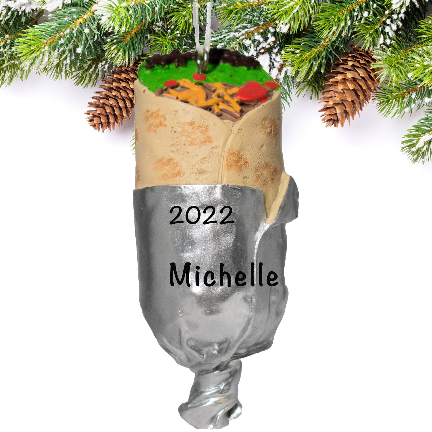 Burrito Personalized Christmas Ornament