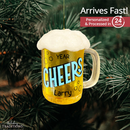 Beer Mug Christmas Ornament