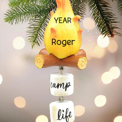 Campfire 3D Christmas Ornament