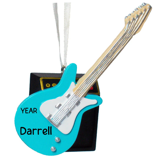 Electric Guitar 3D Christmas Ornament