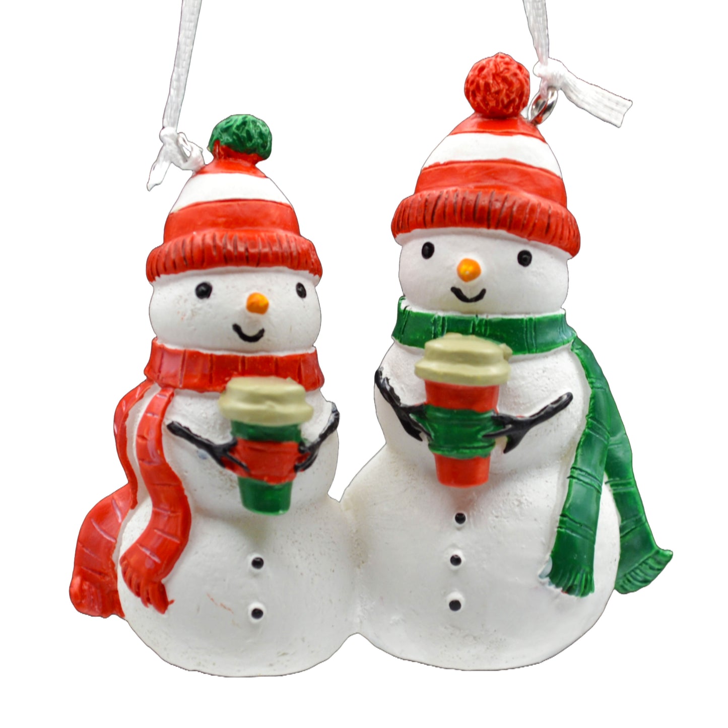 Snowman Couple 3D Christmas Ornament