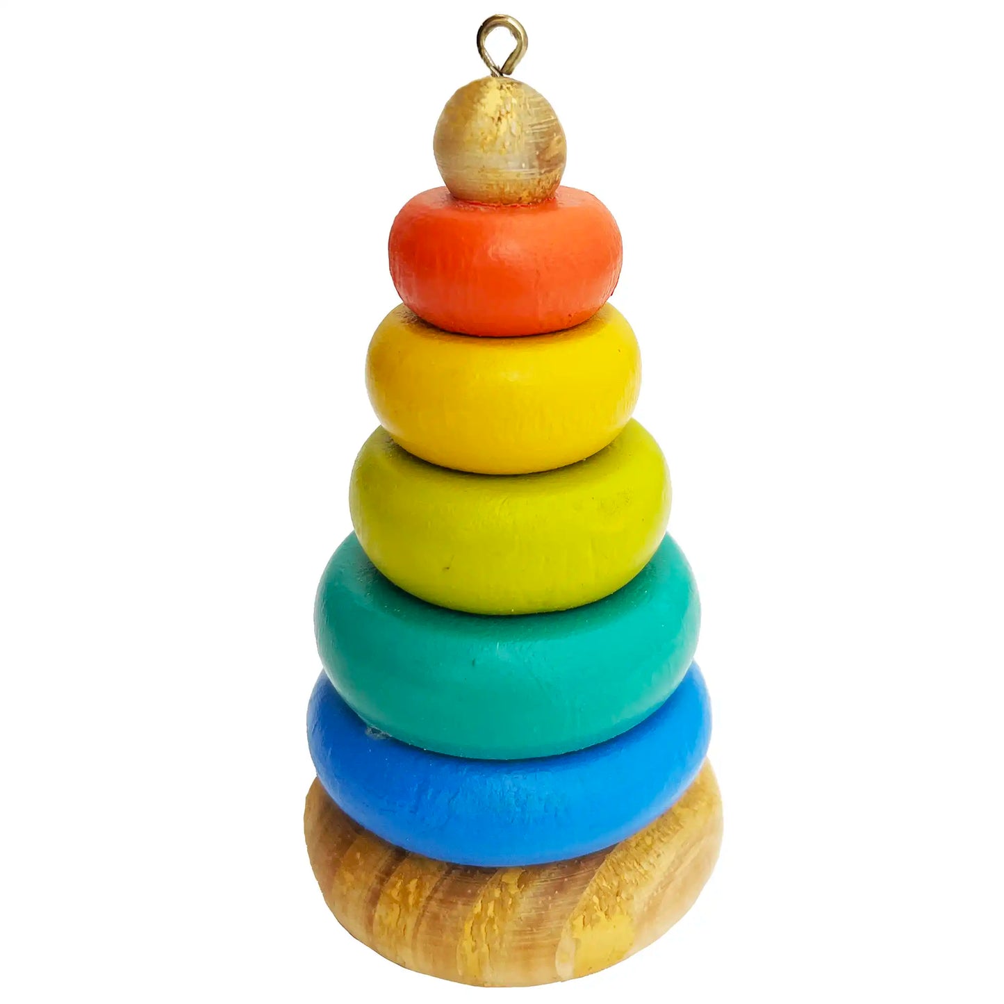 Wooden Baby Stacker Christmas Ornament