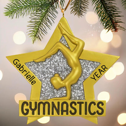 Adorno personalizado de estrella de gimnasia