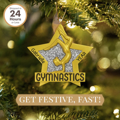 Adorno personalizado de estrella de gimnasia