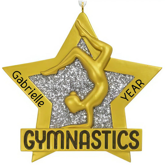 Gymnastics Star Christmas Ornament