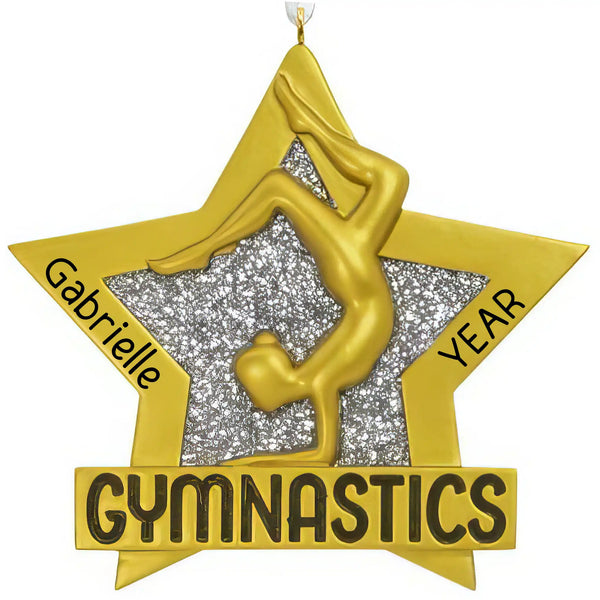 Adorno personalizado de estrella de gimnasia