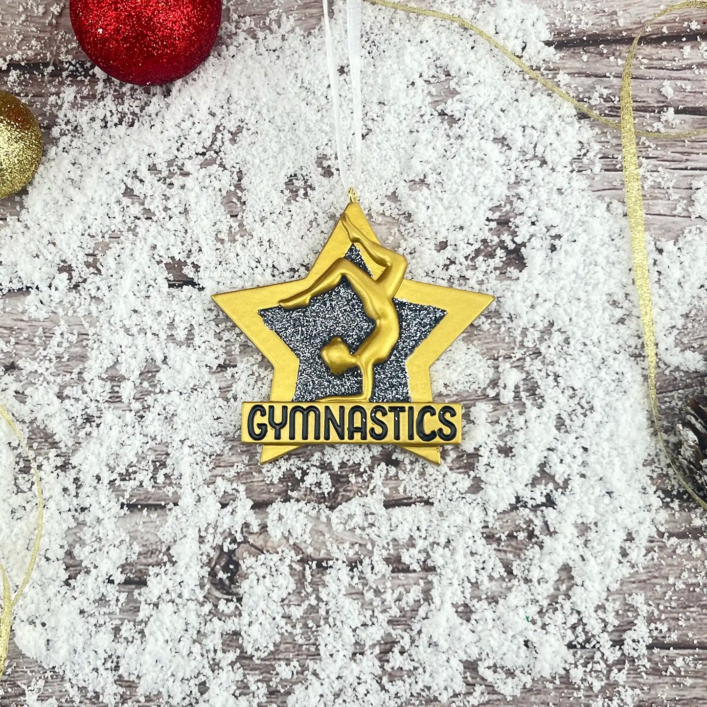 Adorno personalizado de estrella de gimnasia