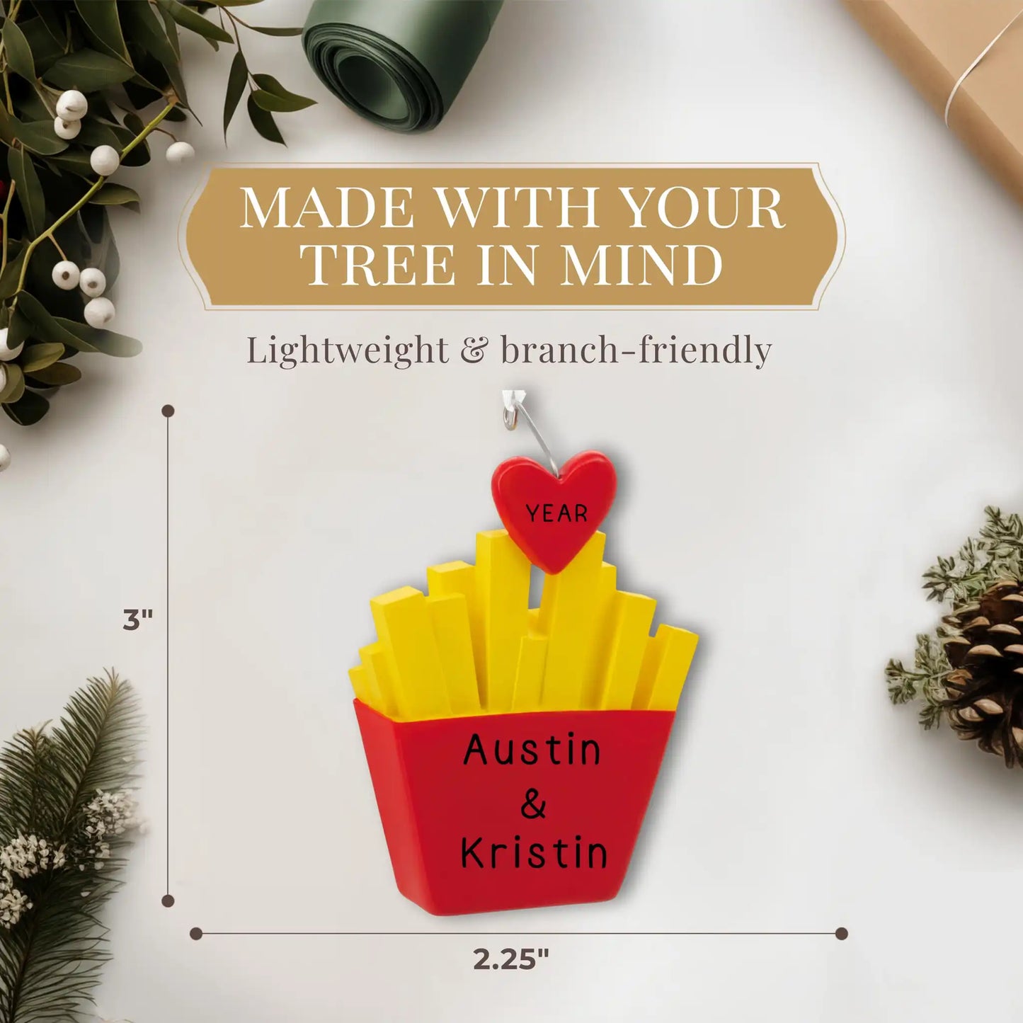 French Fries For You Christmas Ornament
