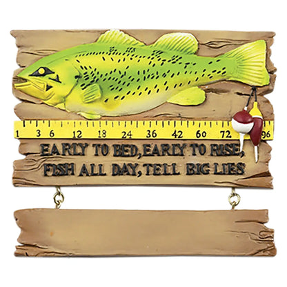 Fishing Sign Christmas Ornament