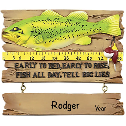 Fishing Sign Christmas Ornament