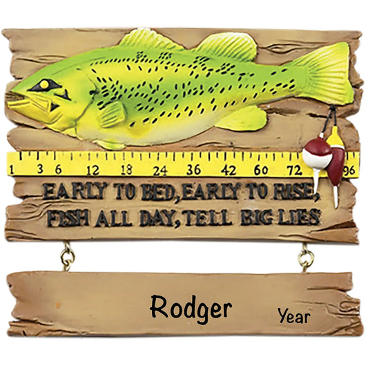 Fishing Sign Christmas Ornament