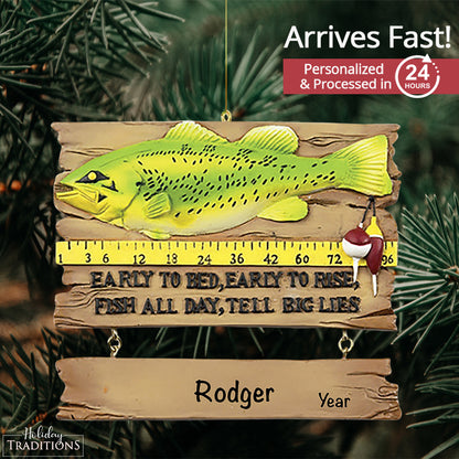 Fishing Sign Christmas Ornament