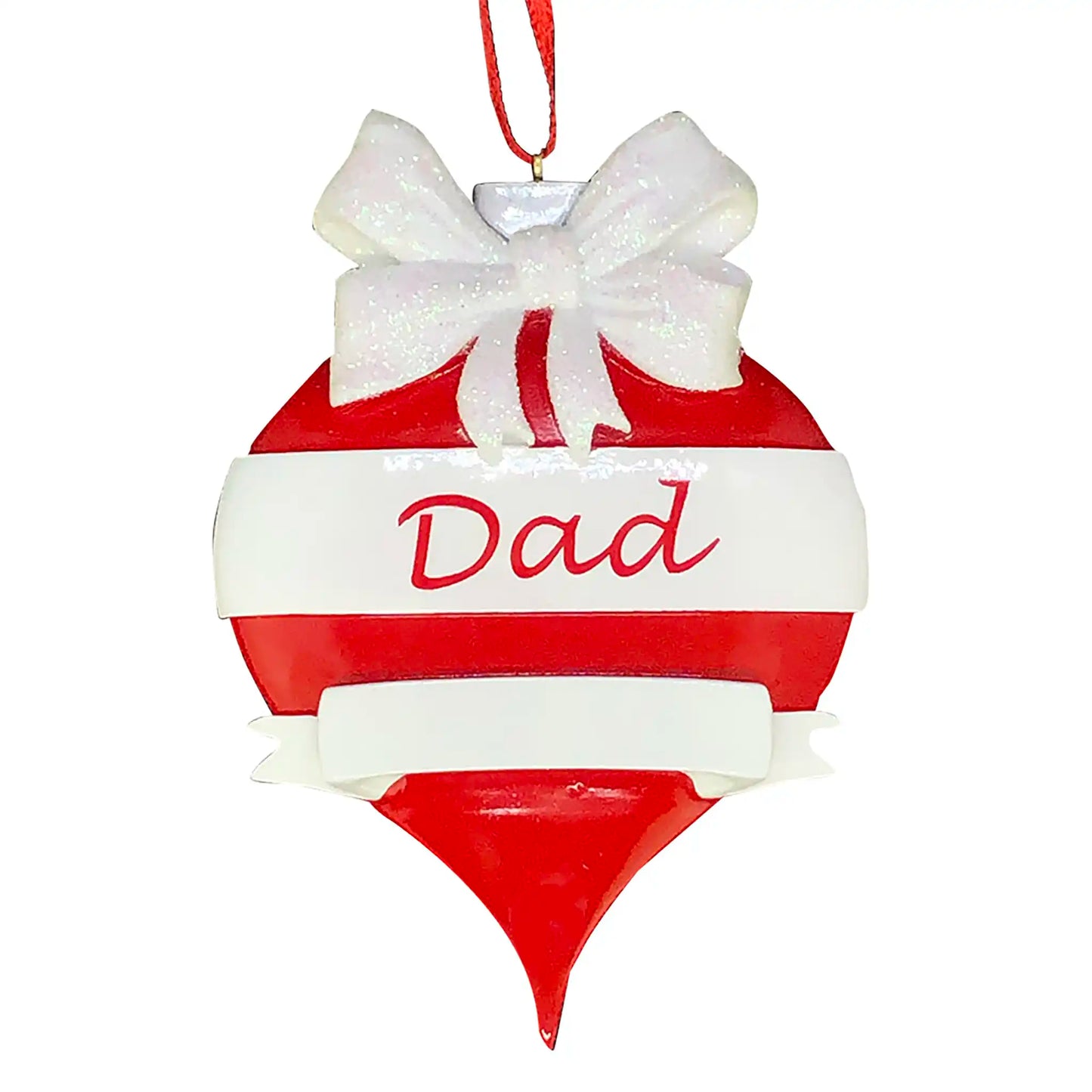 Dad Red Christmas Ornament