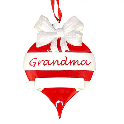 Grandma Red Christmas Ornament