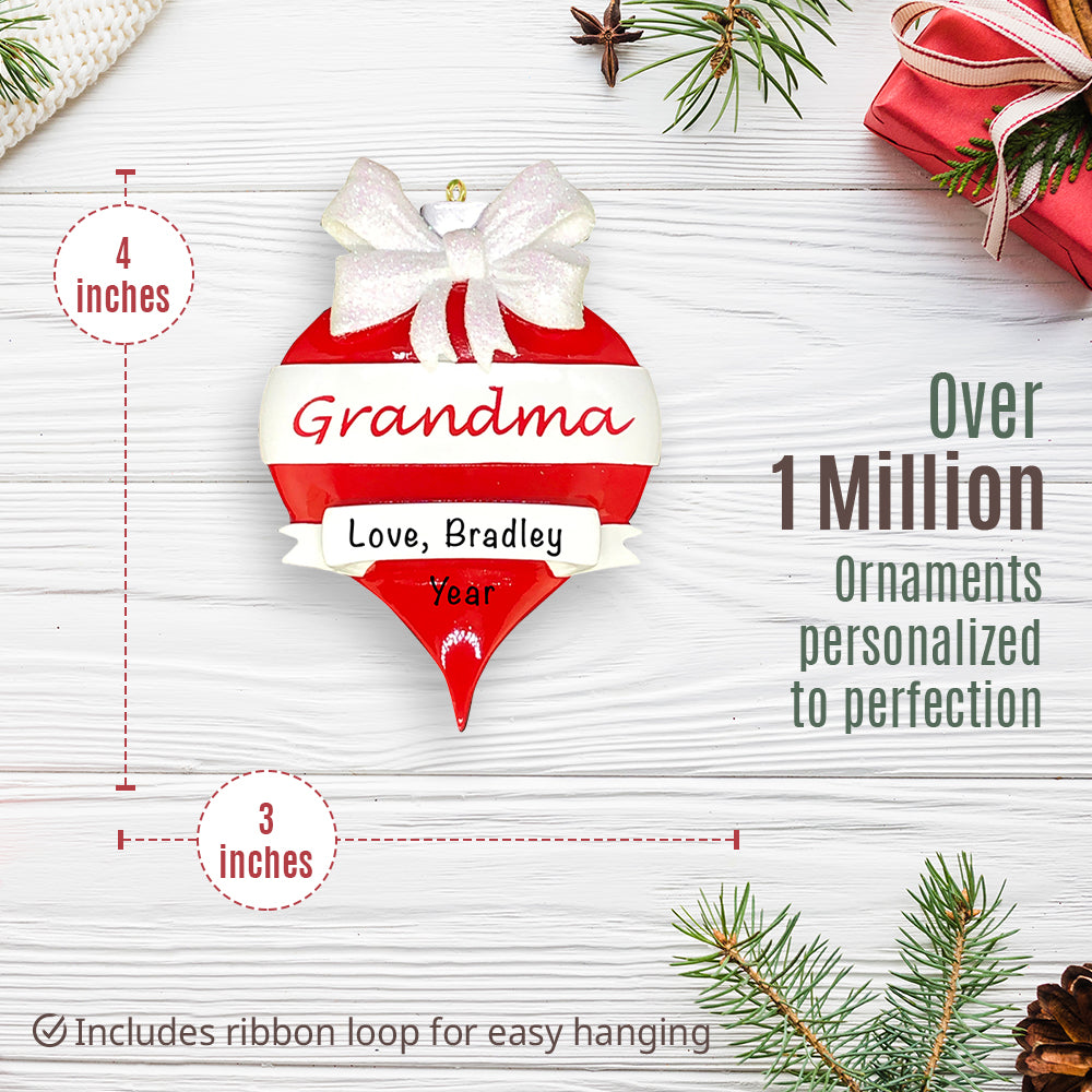 Grandma Red Christmas Ornament