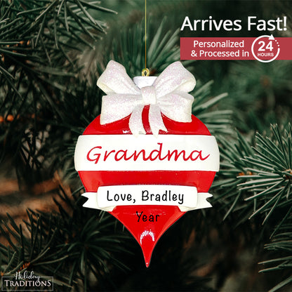 Grandma Red Christmas Ornament