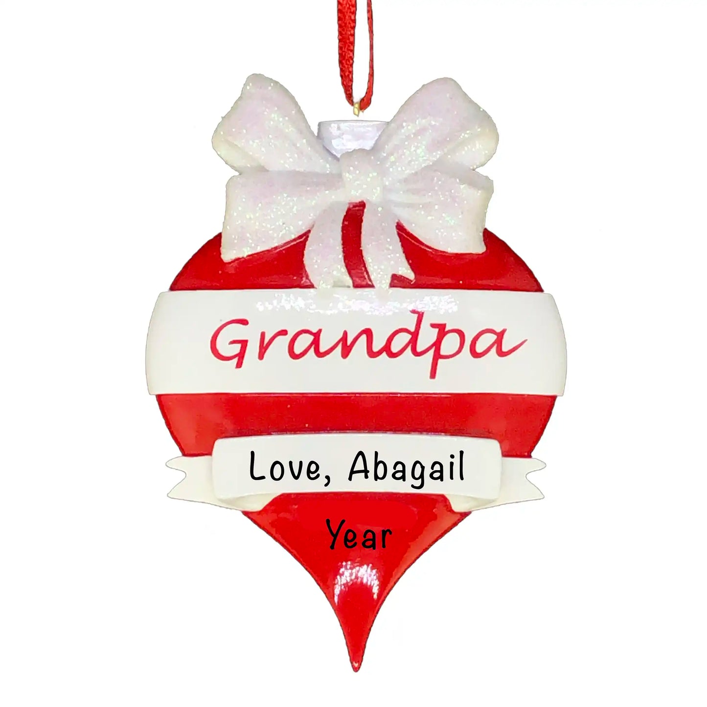 Grandpa Red Christmas Ornament