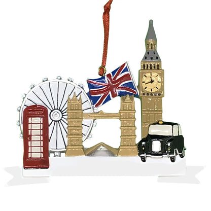 London England Landmarks Christmas Ornament