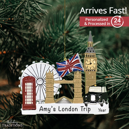 London England Landmarks Christmas Ornament