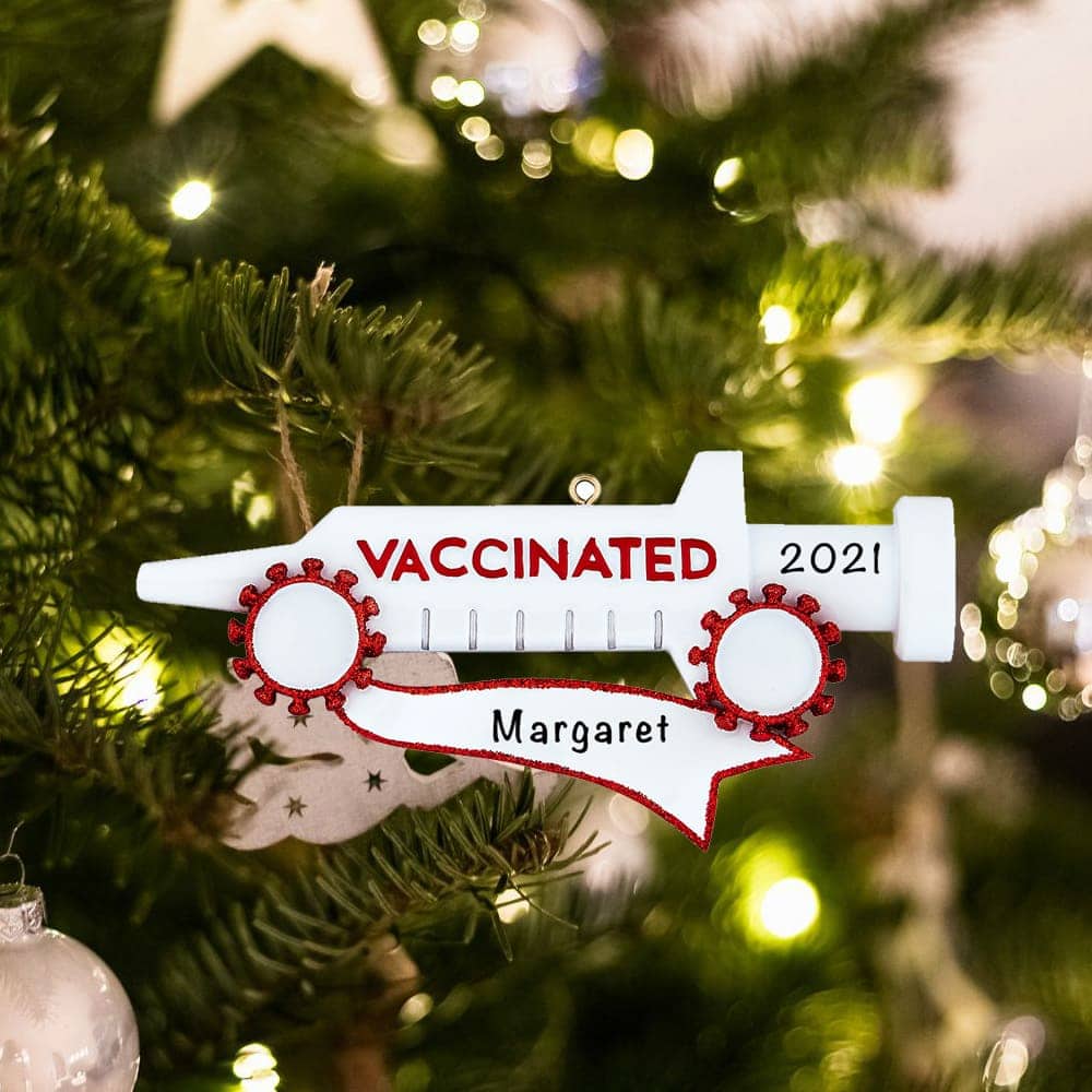 2115 Covid Vaccinated Personalized Christmas Ornament