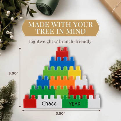 Lego Style Blocks Christmas Ornament
