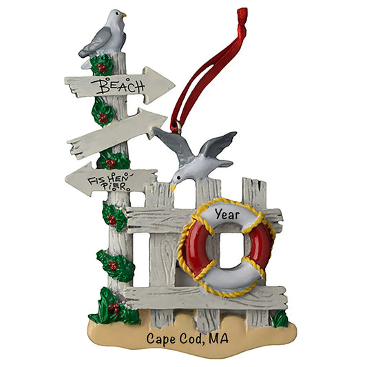 Beach Gate Christmas Ornament