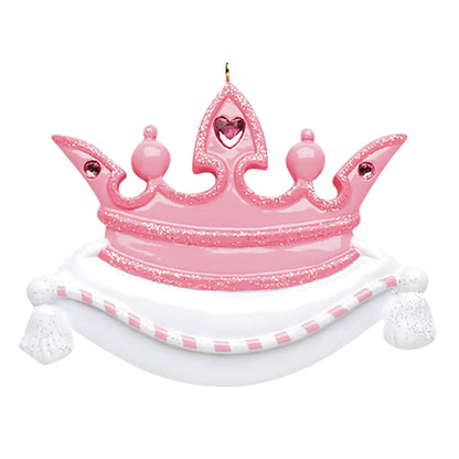 Princess Pink Crown Christmas Ornament