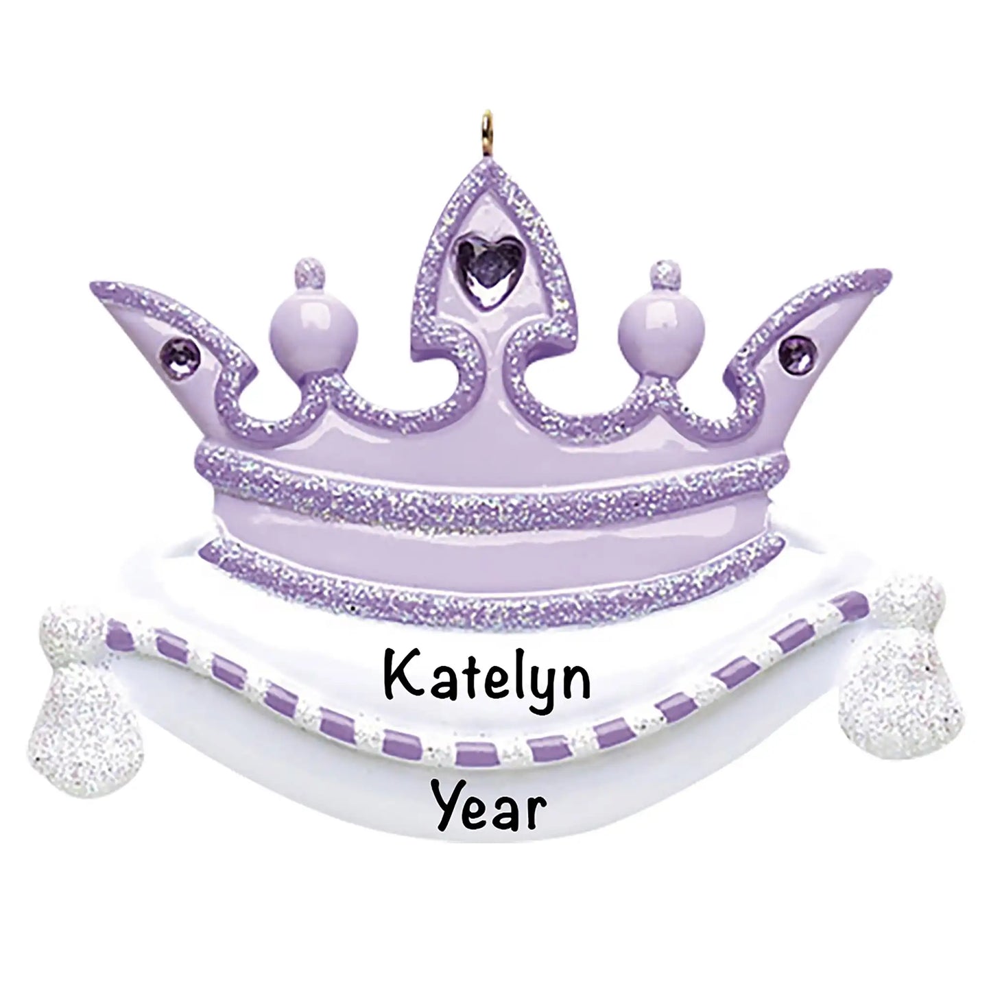 Purple Princess Crown Christmas Ornament