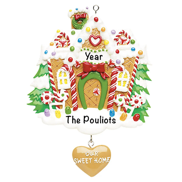 Gingerbread House Personalized Ornament