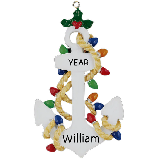 Anchor's Away Boating Christmas Ornament