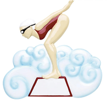 Swimmer Girl Christmas Ornament