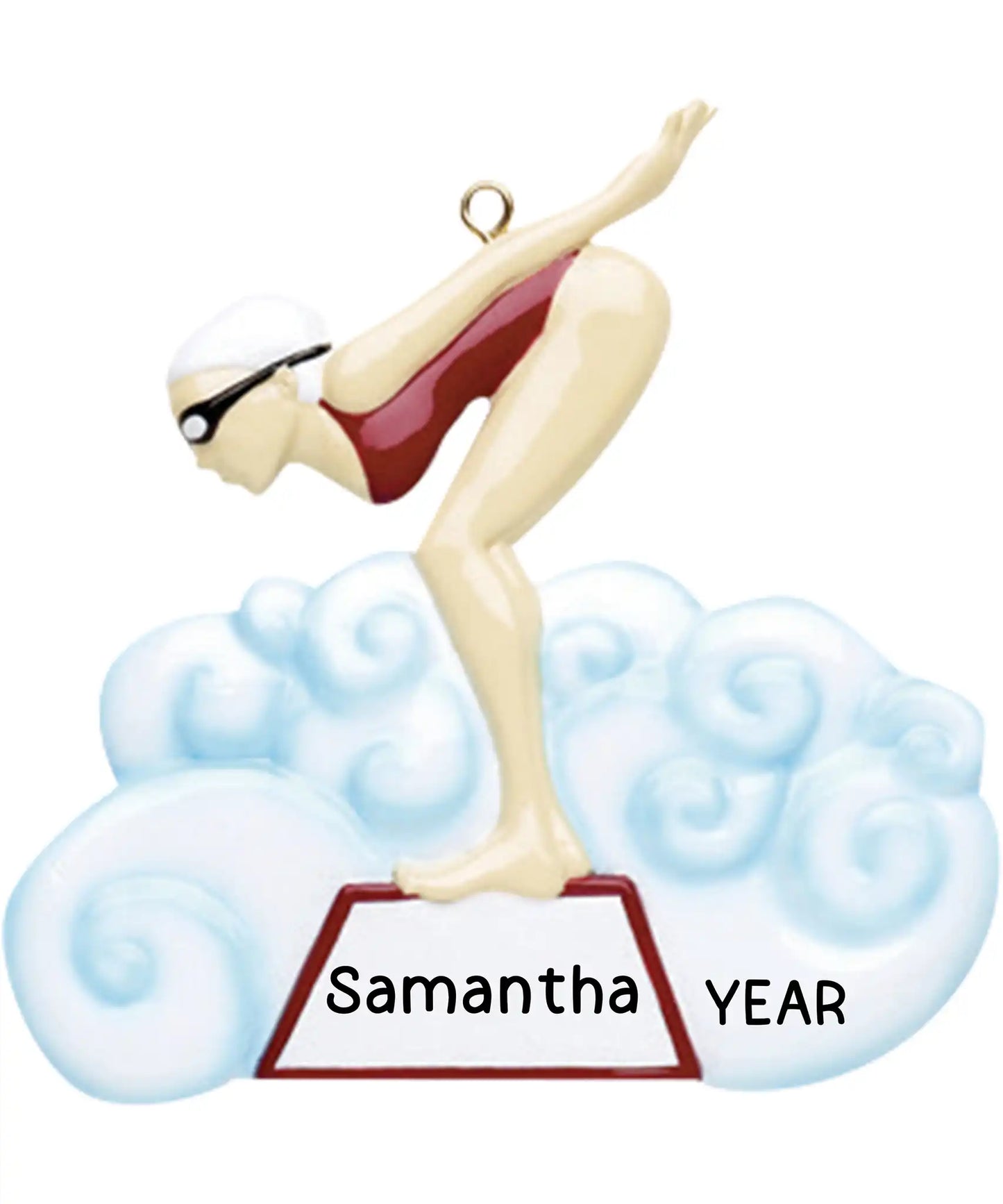 Swimmer Girl Christmas Ornament