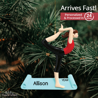 Yoga Christmas Ornament