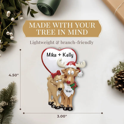 Adorno personalizado para parejas "Sé mi ciervo" 